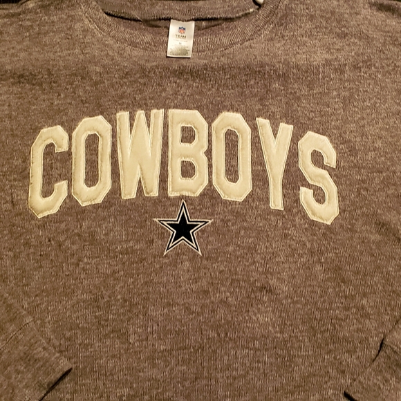 WOMEN'S DALLAS COWBOYS Ravine LS Sleepwear Heathered Gray (XL) - Picture 2 of 5